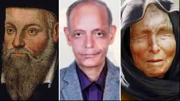 Nostradamus, Kushal Kumar e Baba Vanga - Domínio Público e Divulgação