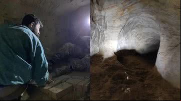 Registro da descoberta do sistema de cavernas - Facebook/Дмитро Перов