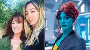 A atriz Milanka Brooks com a mãe Mileva e na série "Black Mirror" - Reprodução/Instagram (milankabrooks); Divulgação