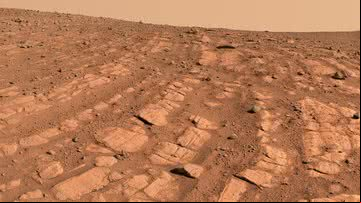 Imagem de Marte feita por um rover - Divulgação/NASA