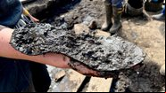 Sola de sapato de couro descoberta em Magna, na Inglaterra - Divulgação/Projeto Magna
