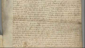 Trecho de carta encontrada - Divulgação/Arquivos de Hampshire e do Conselho do Condado de Hampshire