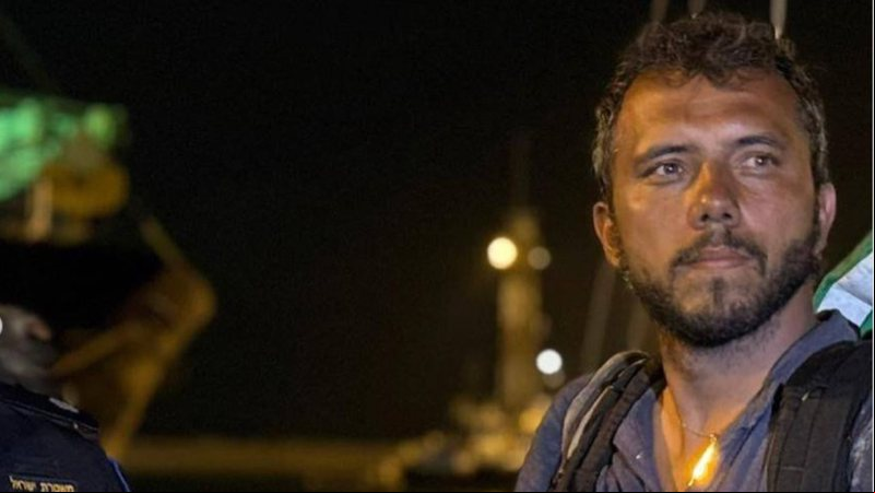 Thiago Ávila foi preso em Israel na última segunda-feira - @gazafreedomflotilla via Instagram