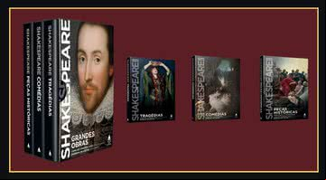 Box com grandes obras de William Shakespeare vem em 3 volumes, com exclusividade na Amazon - Créditos: Reprodução/Amazon