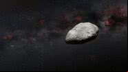 Representação artística do asteroide descoberto com dados do James Webb - Divulgação/ ESA e Skysurvey.org