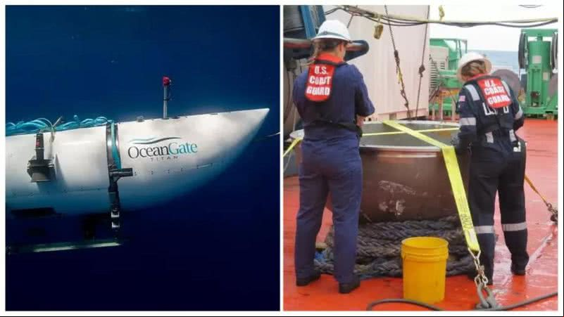 Novos destroços do Titan foram encontrados - Divulgação/OceanGate/Guarda Costeira
