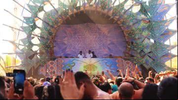 Imagem do festival Universo Paralello, que está acontecendo na Bahia - Reprodução/Vídeo/Instagram/@universoparalello