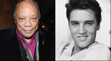 Montagem com Quincy à esquerda e Elvis à direita - Getty Images